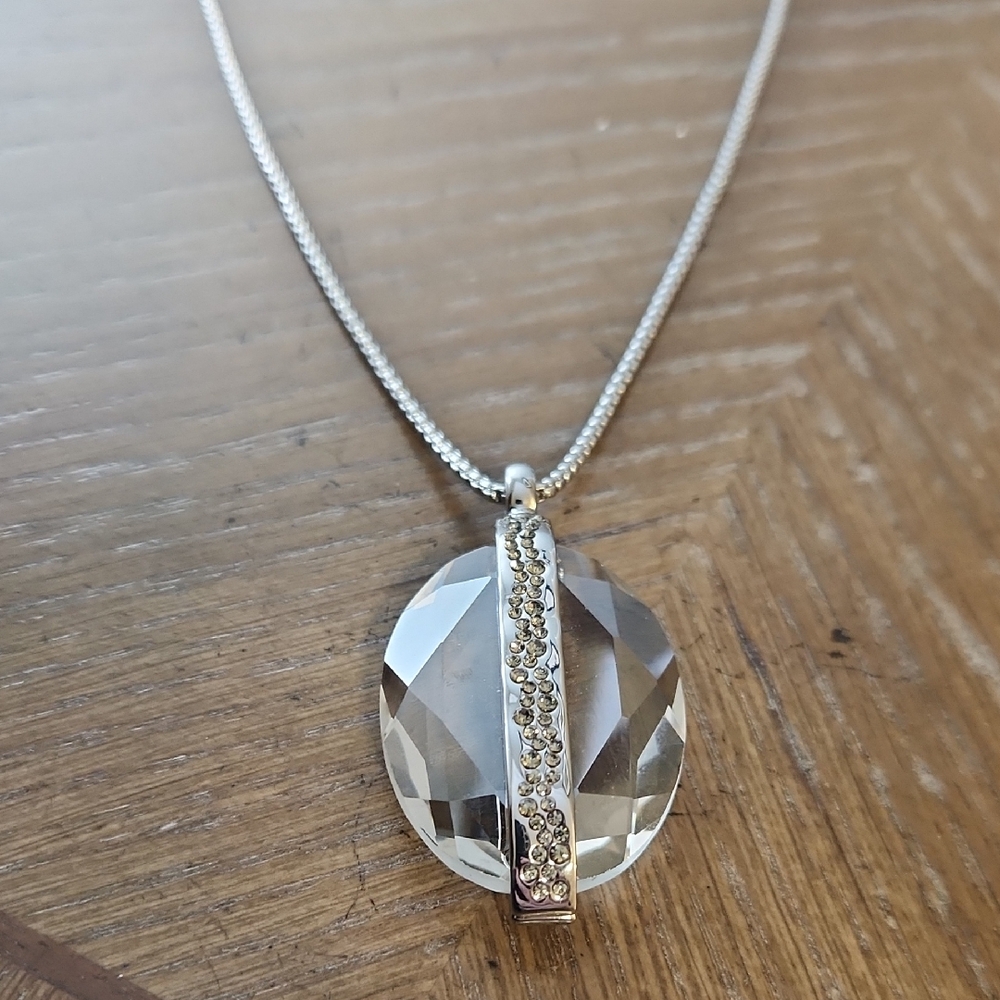 Gorgeous Crystal Reversable Pendant Necklace